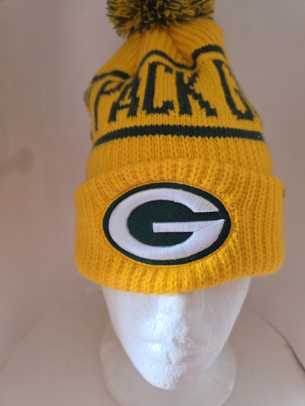 47 Brand Green Bay Packers Yellow & Green Pom Cuff Beanie for Kids
